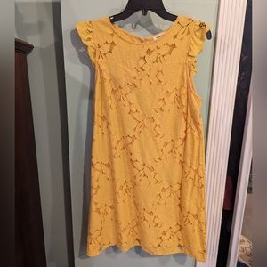 New Preppy Feminine Monteau Los Angeles Yellow Dress